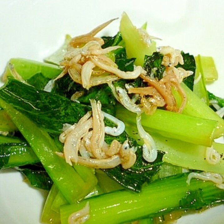 小松菜としらすの簡単和風炒め(煮浸し)♪